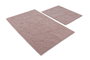 Mijölnir Juego de Alfombrillas de Baño de Algodón 100% Lino - Powder